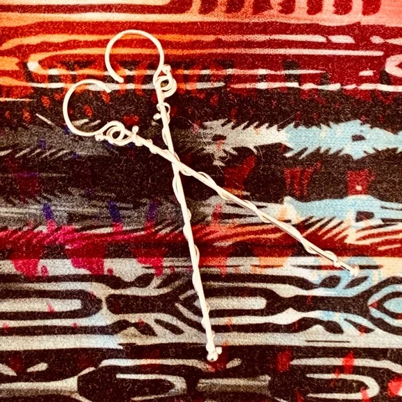 DONATED!  Sterling Silver Bar Earrings - Picture 11 of 16